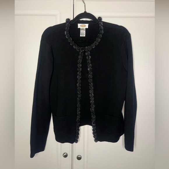 Vintage Talbots Pom Pom Cardigan - Picture 1 of 11